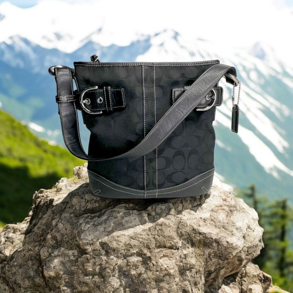 COACH Y2k  Small Duffle Shoulder bag in black - Picture 4 of 11